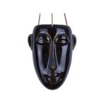 Cache - pot design suspendu mask allongé - h. 25, 5 cm - brun foncé Cache - pot design suspendu mask allongé - h. 25, 5 cm - brun foncé