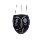 Cache - pot design suspendu mask - h. 21 cm - brun foncé Cache - pot design suspendu mask - h. 21 cm - brun foncé