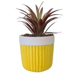 Cache - pot garni boho jaune en gr�s