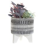 Cache - pot garni sur pieds boho en rsine