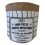 Cache pot en jute modle mon petit jardin botanique 14 cm