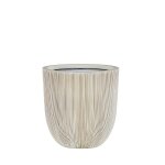 Cache - pot rond beige et blanc 31 x 31 x 33 cm chios Cache - pot rond beige et blanc 31 x 31 x 33 cm chios