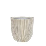 Cache - pot rond beige et blanc 44 x 44 x 48 cm chios Cache - pot rond beige et blanc 44 x 44 x 48 cm chios