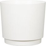 Cache - pot rond garden id lino � 25 cm 7 l blanc