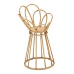 Cache - pot rond en m�tal marron a� 28x48 cm