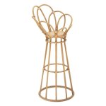 Cache - pot rond en m�tal marron a� 28x62 cm