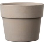 Cache pot rond terre cuite perfetto grafite - 13 x h. 11 6 cm