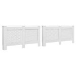Cache - radiateurs blanc vidaxl - 152x19x81, 5 cm mdf - 2 pcs Cache - radiateurs blanc vidaxl - 152x19x81, 5 cm mdf - 2 pcs