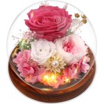 Cadeau de fte des mres, rose eternelle cadeau femme fleur eternelle - rose sous cloche, naturelle fleur ...