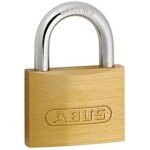 Cadenas - abus - 50 mm - laiton robuste - verrouillage � cl� - pose en applique