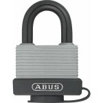 Cadenas � cl� - �tanche - corps et anse gain�s - socle pvc - gris abus