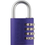 Cadenas  code - en aluminium - 3 molettes - 40 mm - violet - 145 abus
