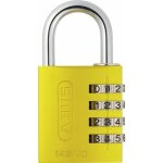Cadenas � code - en aluminium - 4 molettes - 40 mm - jaune - 145 abus