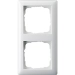Cadre 2 prises blanc pur mat gira