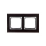 Cadre en m�tal inox - simon - yin drn2 - 78 c - rectangulaire - 2p + t - monophas�