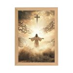 Cadre photo jesus, lampe led 4d inspirante, veilleuse jesus, decoration chretienne
