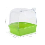 Cage de douche suspendue pour animaux de compagnie, baignoire pour oiseaux, mangeoire pour perroquets, ...