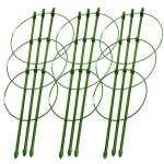 Cage de soutien pour plantes grimpantes de jardin, 3 pi�ces, anneaux de support en treillis pour fleurs ...