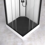Caillebotis en bois composite gris pour cabine carrée - dimensions 78, 2 x 78, 2 cm Caillebotis en bois composite gris pour cabine carrée - dimensions 78, 2 x 78, 2 cm