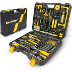 Caisse  outil complete 280 pices - boite  outils mnagers, malette outils avec jeu de tournevis, marteau, ...