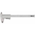 Calibre  coulisse becs doubles inox, vernier monobloc, jauge de profondeur - t