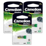 Camelion lot de 3 blisters de 1 pile alcaline 12v a23 Camelion lot de 3 blisters de 1 pile alcaline 12v a23
