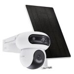 Cam�ra de surveillance connect�e ezviz hb90 double objectif blanc + panneau solaire 8 w