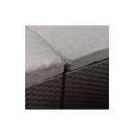 Canapé d'angle imitation rotin tressé avec table basse - allibert by keter - 5 places - gris graphite ... Canapé d'angle imitation rotin tressé avec table basse - allibert by keter - 5 places - gris graphite ...