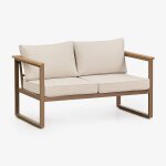 Canap� de jardin 2 places en aluminium lipov moka brown