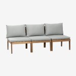 Canapé de jardin 3 pièces filips gris clair Canapé de jardin 3 pièces filips gris clair