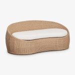 Canap� de jardin 3 places en rotin synth�tique clarnyx naturel