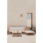 Canap� modulaire de jardin 3 pi�ces, pouf et table basse roubly beige amande