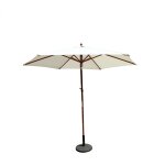 Canc�n ecru : parasol bois � 300cm inclinable