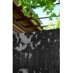 Canisse double face lame 10mm pvc anthracite 30% recycl�, ideal garden, h. 1 x l. 3m