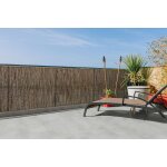 Canisse synthtique imitation osier marron  fency wick  - 1 x 3 m