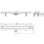 Caniveau de douche extra - plat - id�al r�novation - venisio slim - longueur 700 mm wirquin pro
