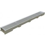 Caniveau self 100 - avec grilles inox montées - sans pentes - 1000 mm aco Caniveau self 100 - avec grilles inox montées - sans pentes - 1000 mm aco