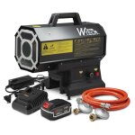 Canon  chaleur au gaz rglable de 9  20kw et fonctionnant sur batterie ou sur secteur - warm tech