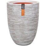 Capi kofi783 rib - vase el�gant bas nervur� - 46x58cm - ivoire
