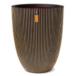 Capi vase el�gant groove 34x46 cm noir et dor�