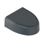 Capot pour gond de portail - aluminium laqu� noir - 100 mm - platimium tirard