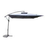 Capri - parasol déporté carré gris 3x3 m Capri - parasol déporté carré gris 3x3 m