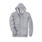 Carhartt k122 - zip hooded sweatshirt - heather grey - l