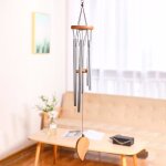 Carillon eolien bronze pour jardin extrieur, 1 pice, cloche porte - bonheur, perles, dcoration familiale, ...