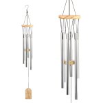 Carillon a vent exterieur carillon � vent de jardin avec 6 tube aluminium en m�tal carillon eoliens nature ...