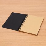 Carnet de croquis a spirale a5 / a6, 50 feuilles de papier kraft, couverture rigide pour etudiants, graffiti ...