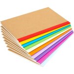 Carnet de notes a5 couverture kraft avec dos arc - en - ciel 10 couleurs vierges lign�es journal cahier ...