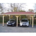 Carport mono - pente double / couverture bardeau bitum