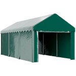 Carport tente de garage 3 x 6 m abri voiture exterieur avec 2 portes enroulables pe vert