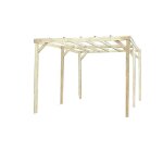 Carport toit plat en bois autoclav� sans couverture 14. 91m